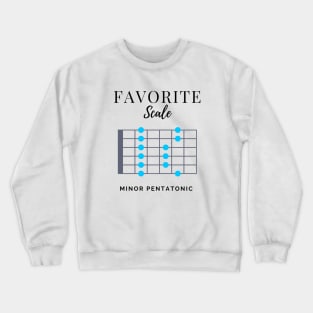 Favorite Scale Minor Pentatonic Light Theme Crewneck Sweatshirt